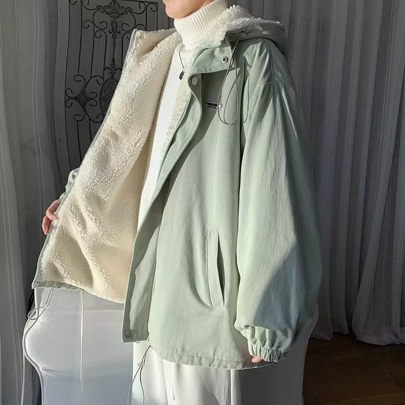 Nikoflin - Fleece gevoerde capuchonjas met rits