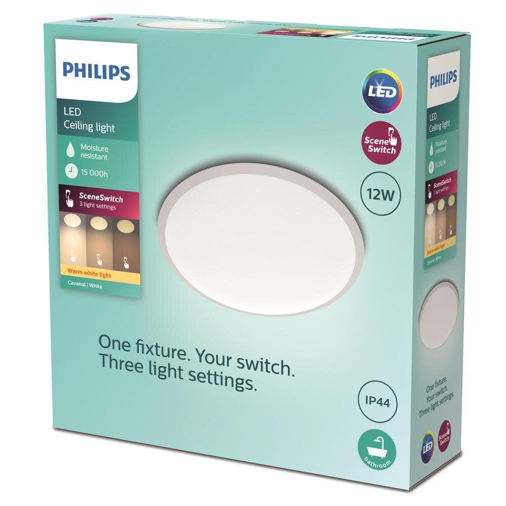 Cavanal LED badkamerlamp in wit, 12W, 1200lm, IP44