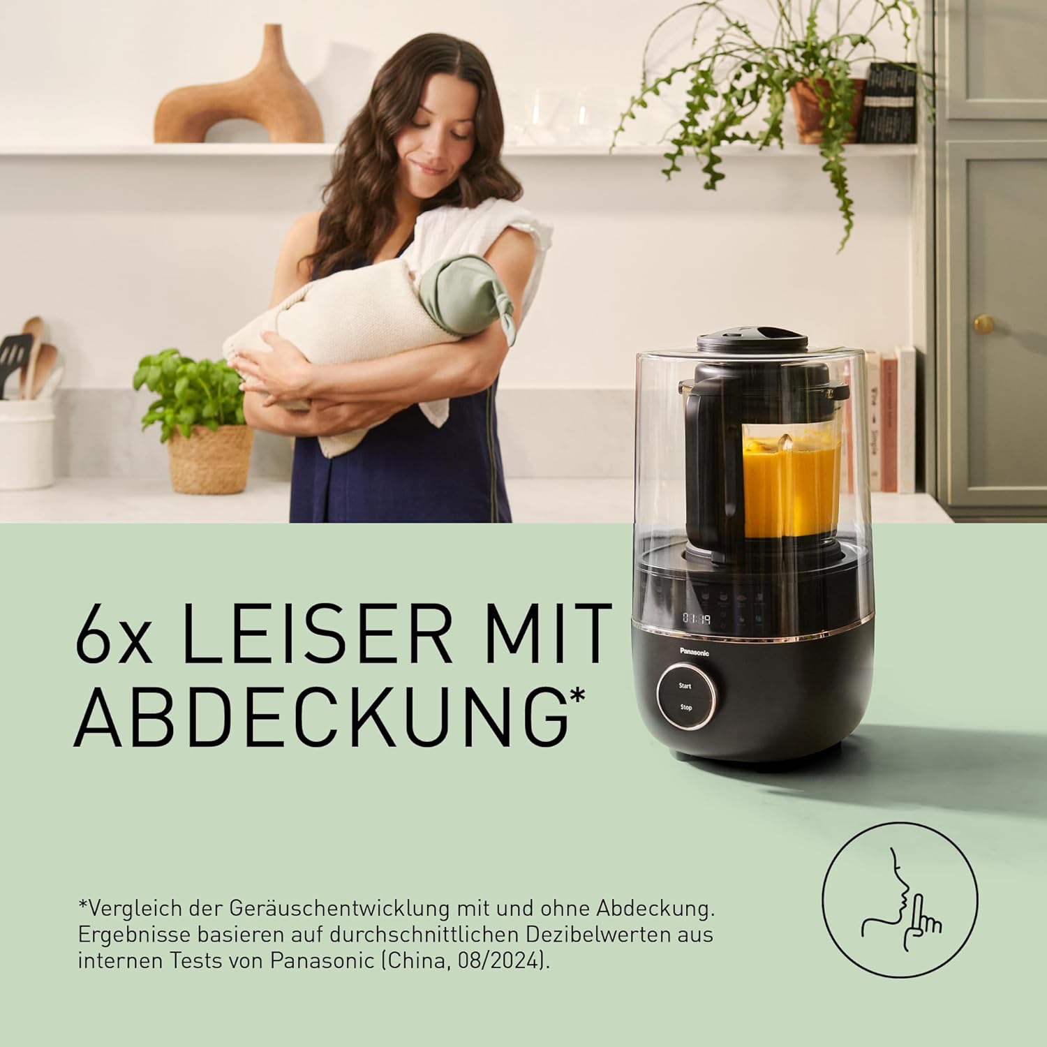 Panasonic MX-HG4401KXE Standmixer & Suppenbereiter,2 l, 800 W, Leiser Mixer,Heiß & Kalt, 9 Automatikprogramme, 10 Geschwindigkeitsstufen, Timer, Warmhalten, Automatische Reinigung, Schwarz & Roségold