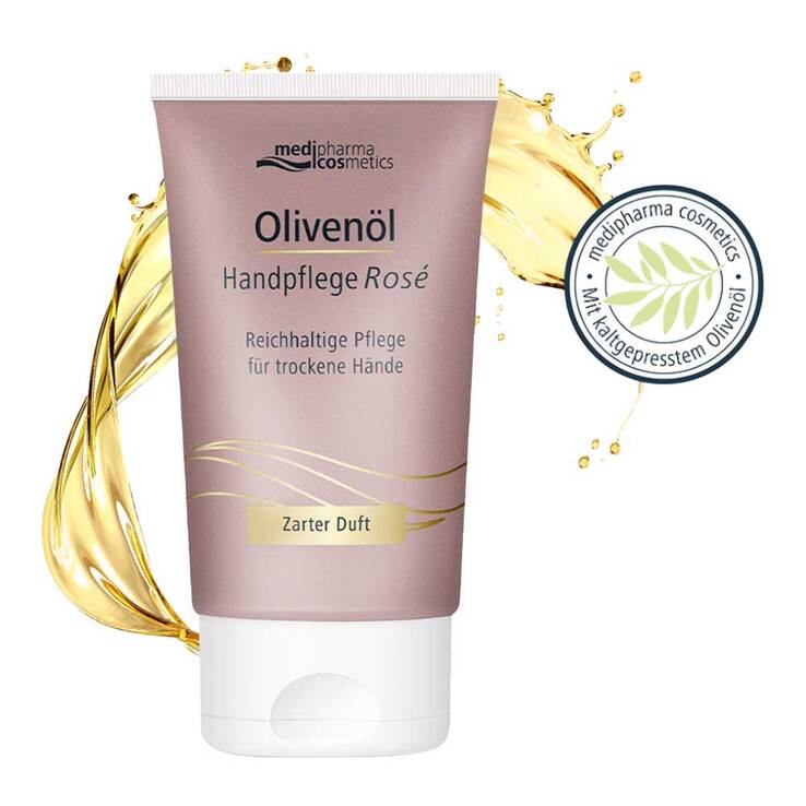 Olivenöl Handpflegecreme Rose, 50 ml