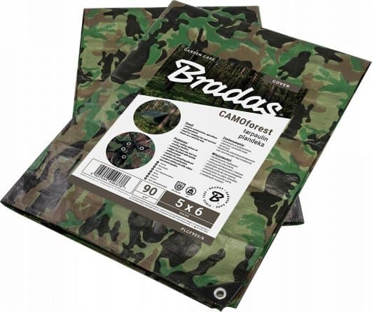 Presenning Bradas CAMOforest kamuflasjepresenning 4 x 5m 90 g.