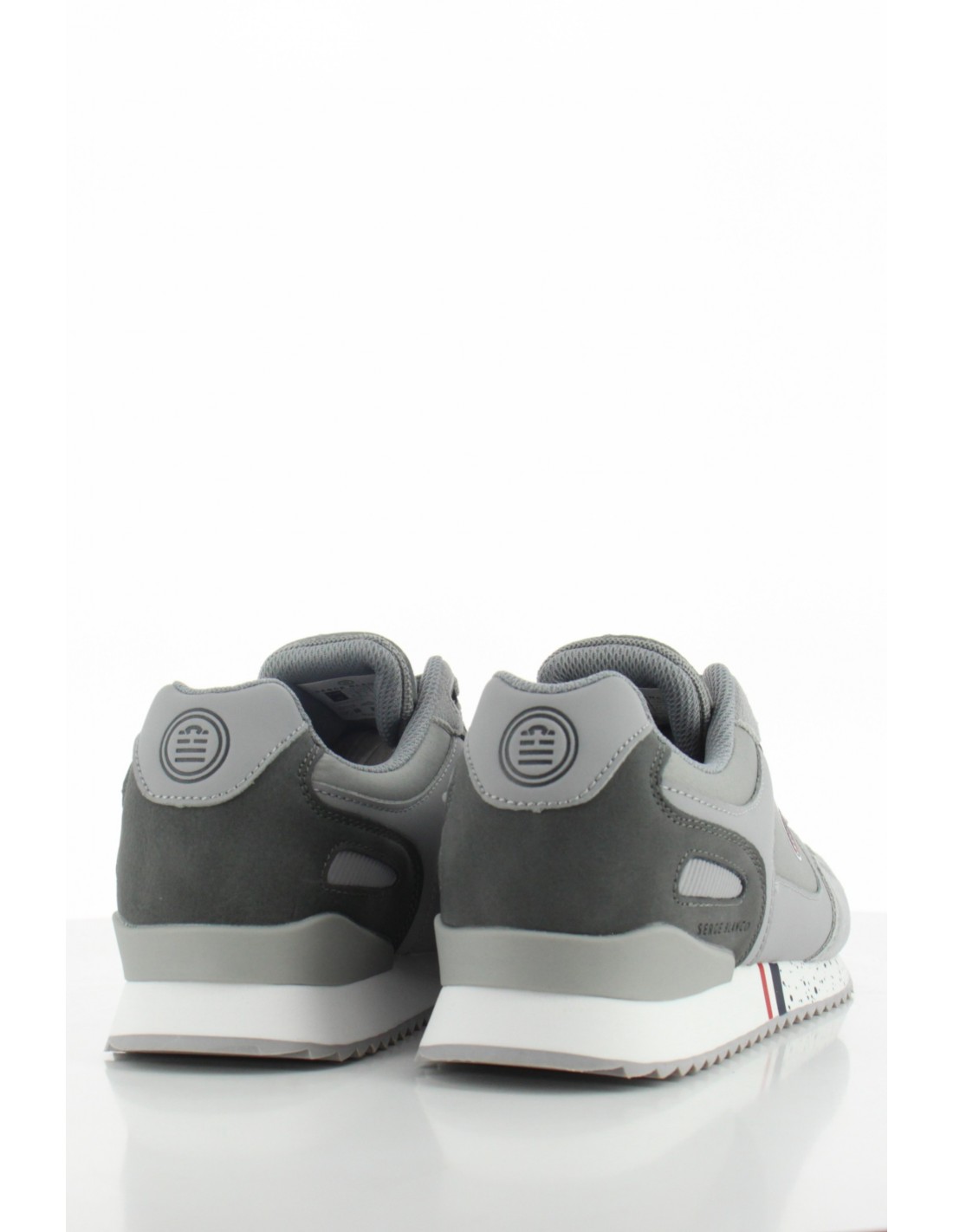 serge blanco Baskets De Ville Homme Chamonix Gris/Blanc