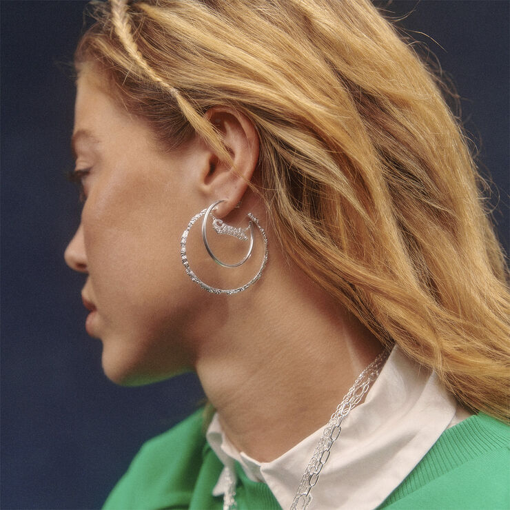 Camille Brinch Jewellery Sassy Crush Hoops Silver