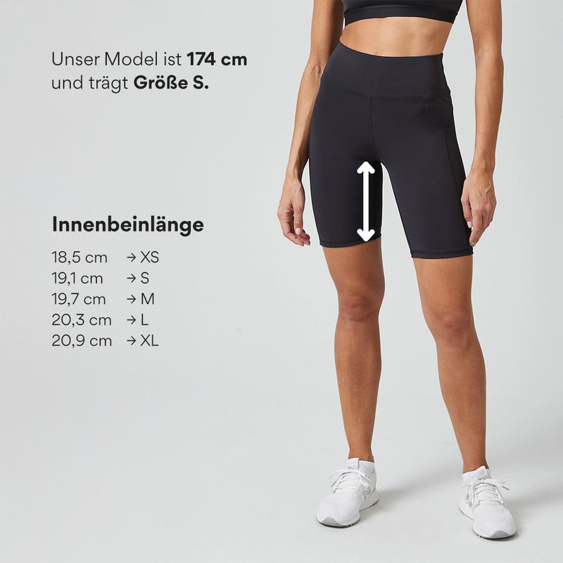 Radlerhose Damen Schwarz