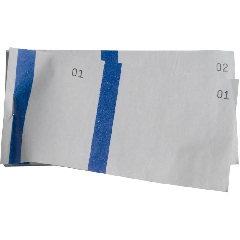 Bloc vendeur à bande couleur 100 feuillets double numérotage - 6 ,6 x 13,5 cm