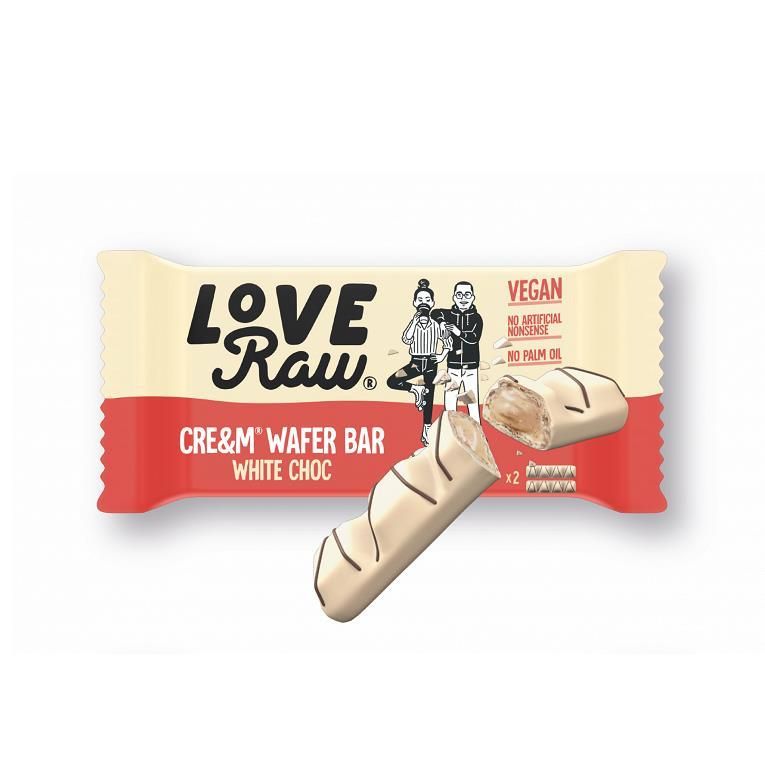 Love Raw Hvit kjekssjokolade med kremfyll