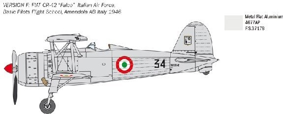 Italeri - Fiat Cr 42 Falco Fly Byggesæt - 1:48 - 2801