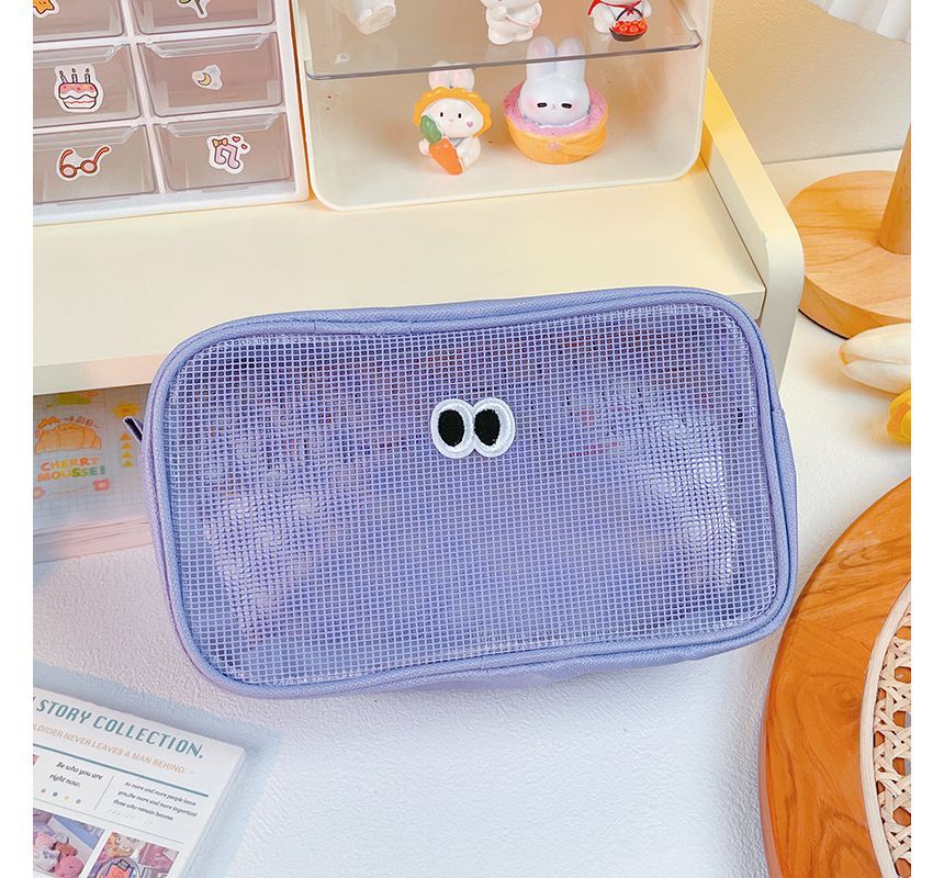 Fenmo - Grote toilettas met ogenprint en mesh