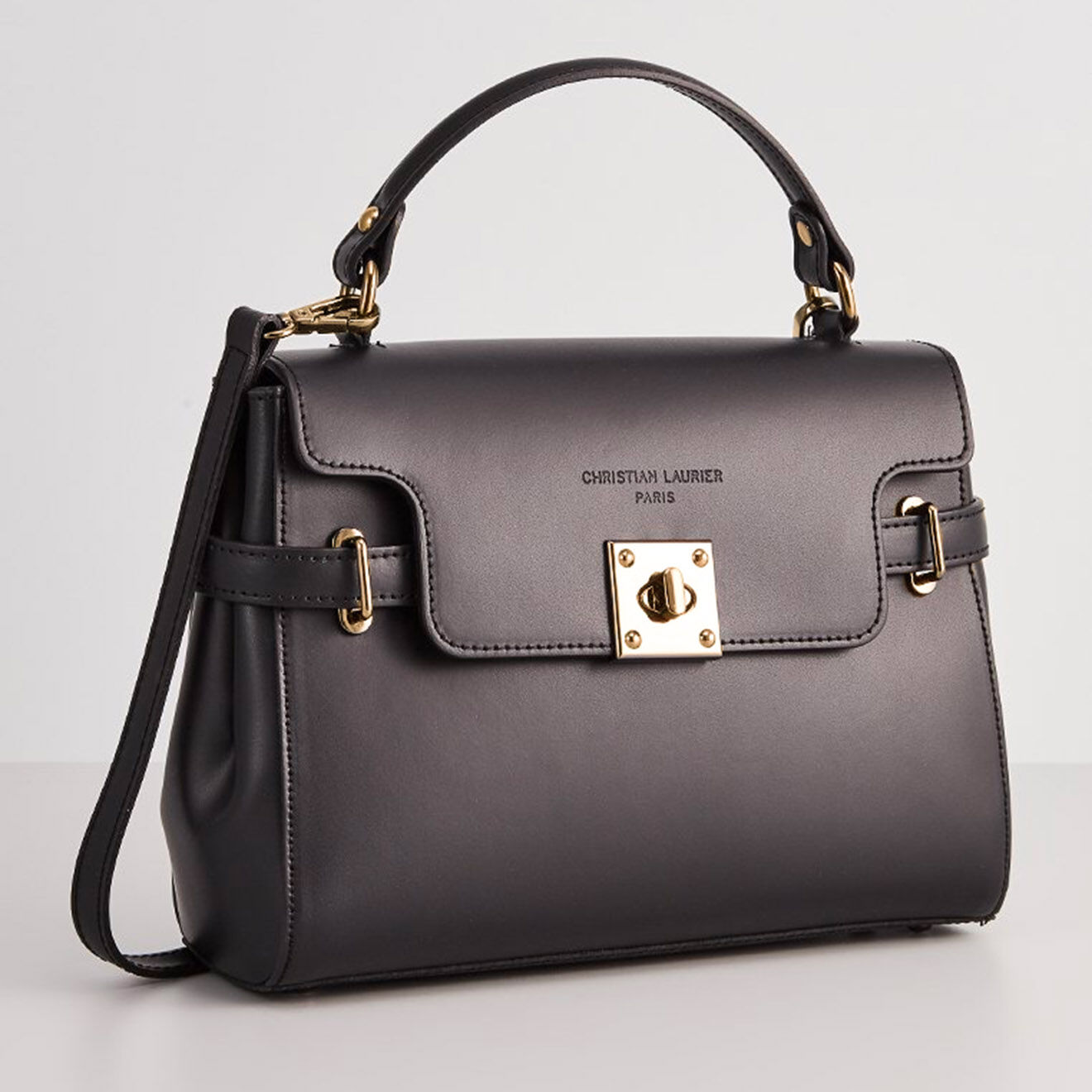 Christian Laurier Sac à main en Cuir Swang noir - 28x20x11 cm