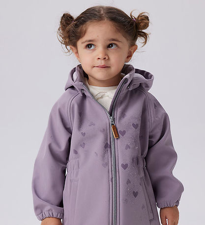 Name It Softshelljacke m. Fleece - NmfAlfa08 - Grau Ridge m. Mag