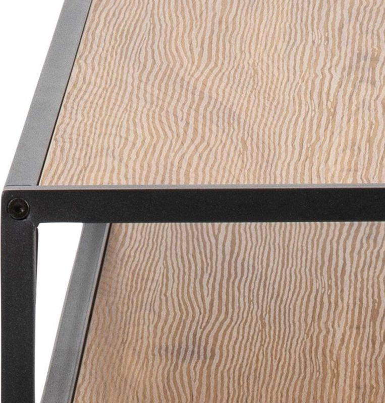 Giga Living - Sidetable Bronx - MDF Naturel - Zwart Metaal