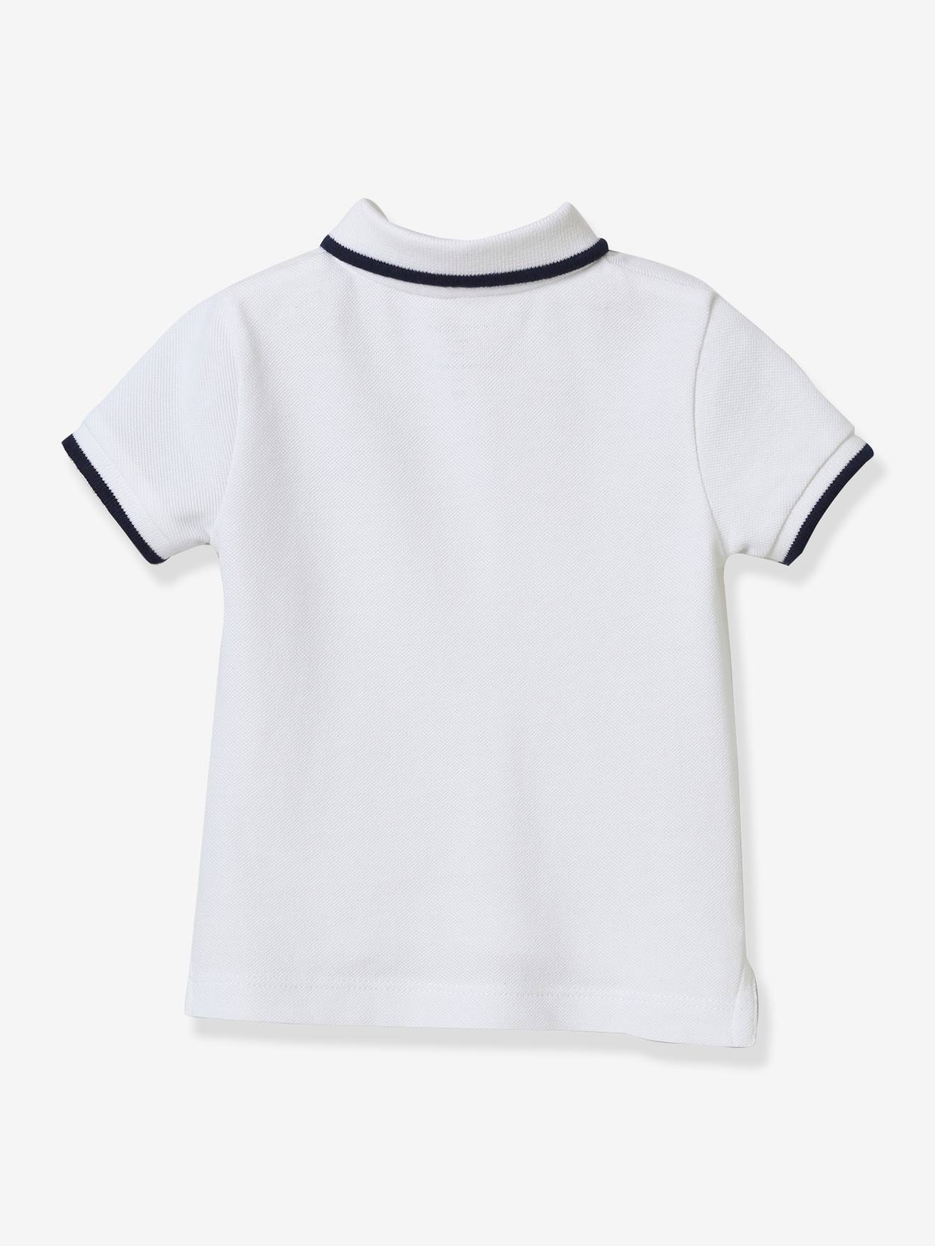 Camisa polo infantil feita de algodão orgânico e malha piqué