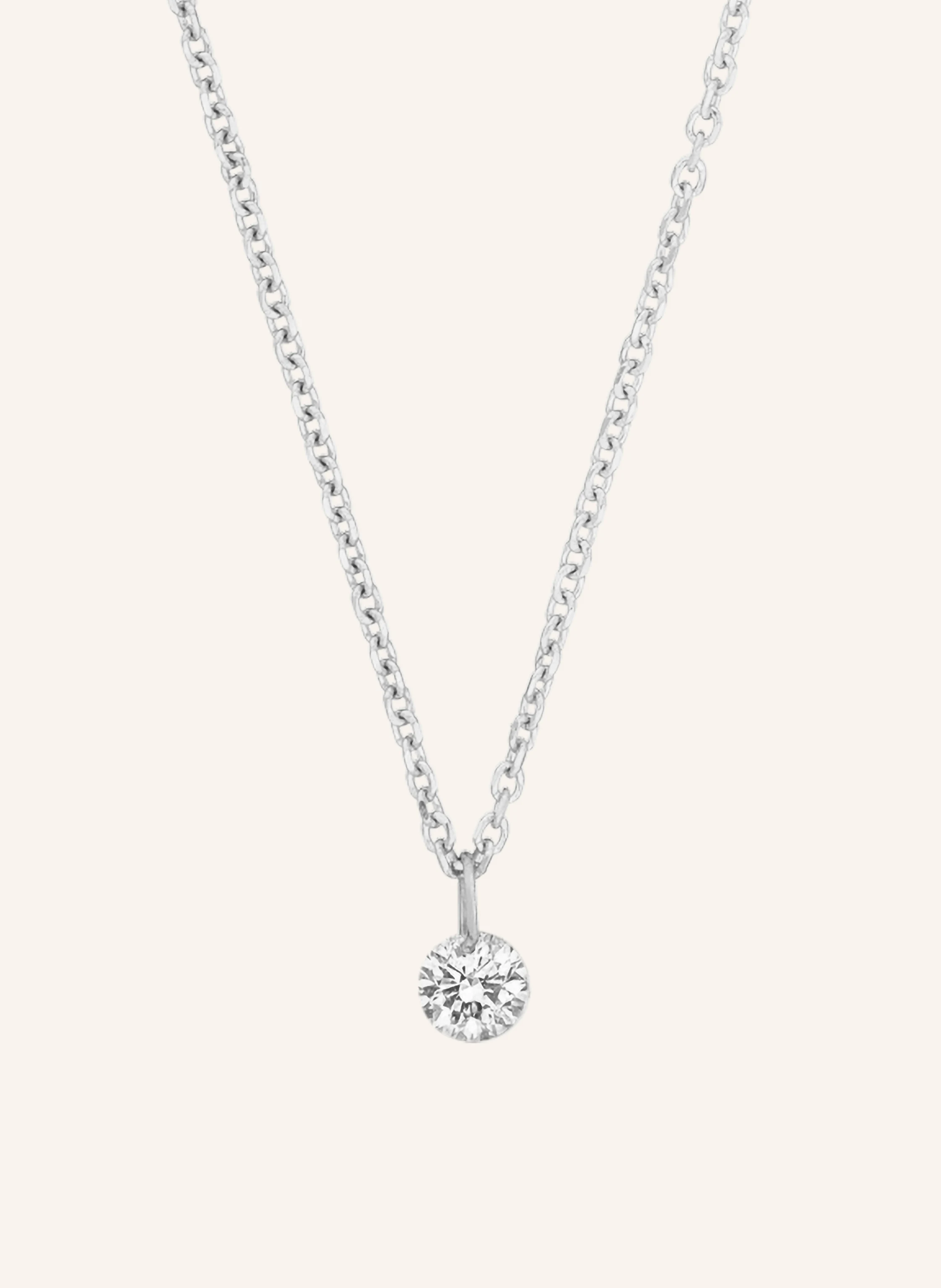 Leaf Halskette PURE aus 18 Karat Weißgold mit Diamanten