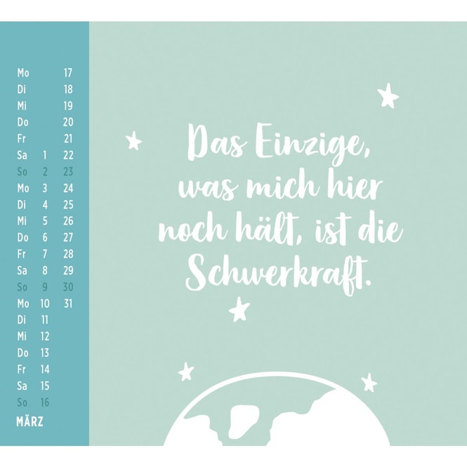 Mini-Kalender 2025 - Zu früh, zu kalt, zu Montag