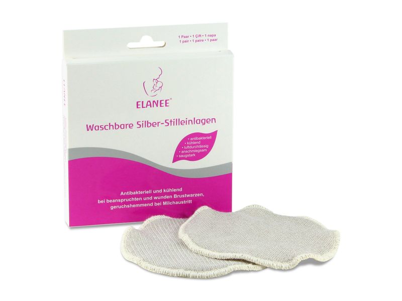 ELANEE Brustpads Silber 1 Stück Silber-Stilleinlagen für stillende Mütter