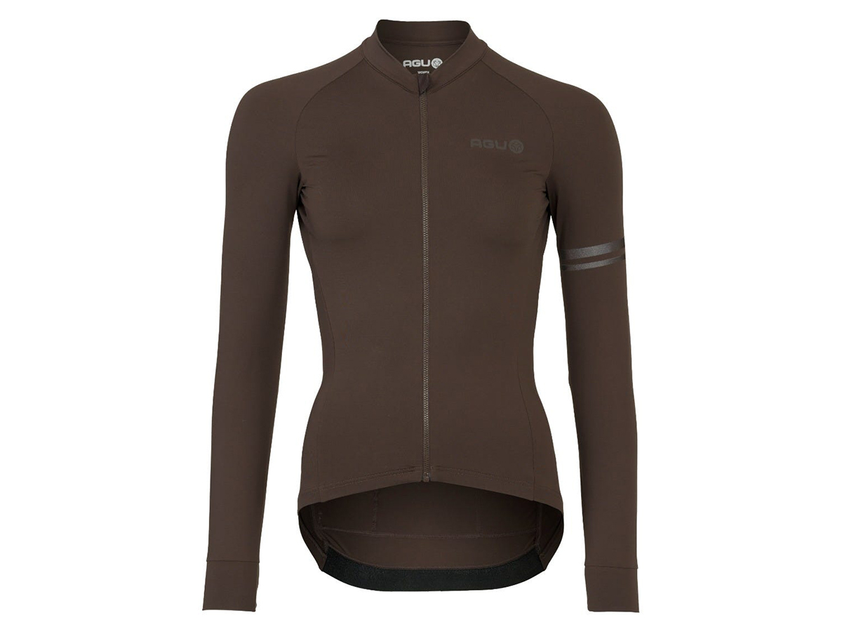 AGU Solid Performance Dames lange mouwen fietsshirt - Brown