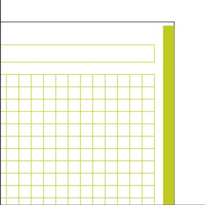 Notebook Emotions, couverture rigide, A4, quadrillage 5x5 mm, 80 feuilles de 1 couleur,Miquelrius, Lime.