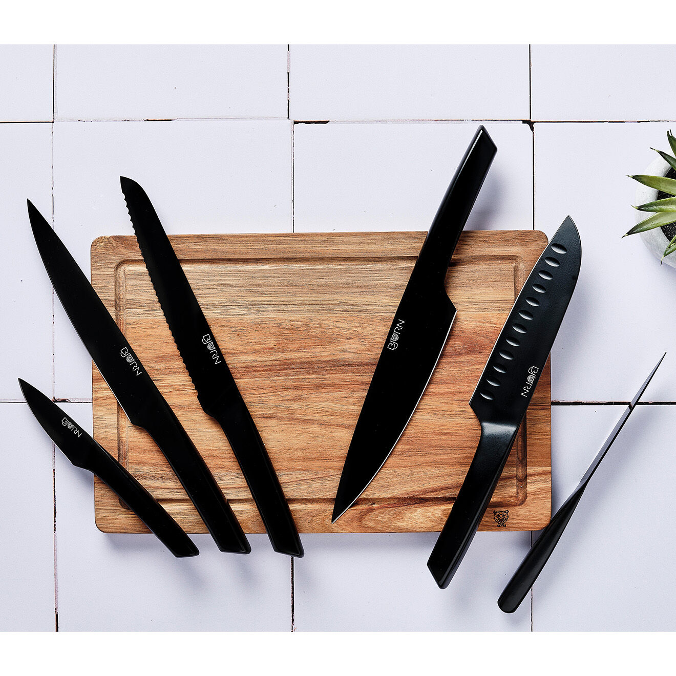 Bjorn Couteaux de cuisine Jensen - 6 pièces noir mat