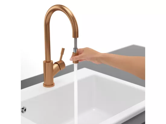 Robinet cuisine VILLEROY ET BOCH Umbrella flex bronze + nettoyant
