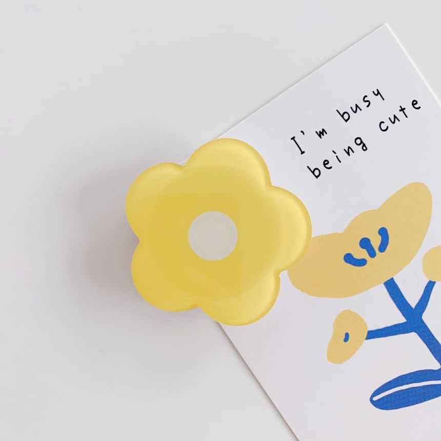 Karnemelk - Opvouwbare telefoonhouder met bloemenmotief