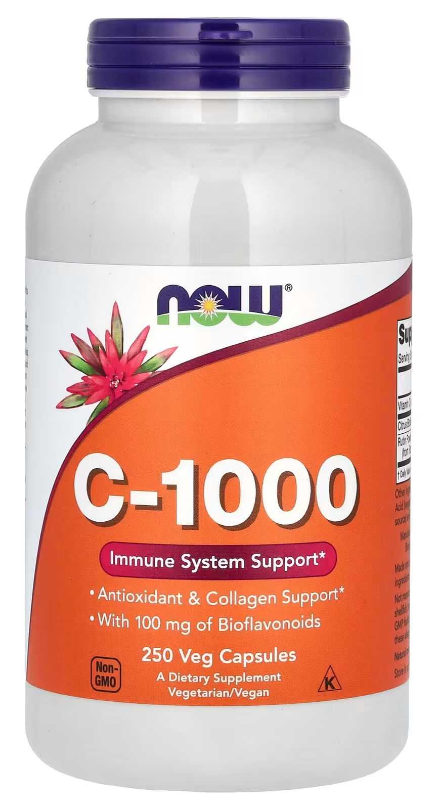 NOW Foods Vitamina C-1000 100 cápsulas veganas