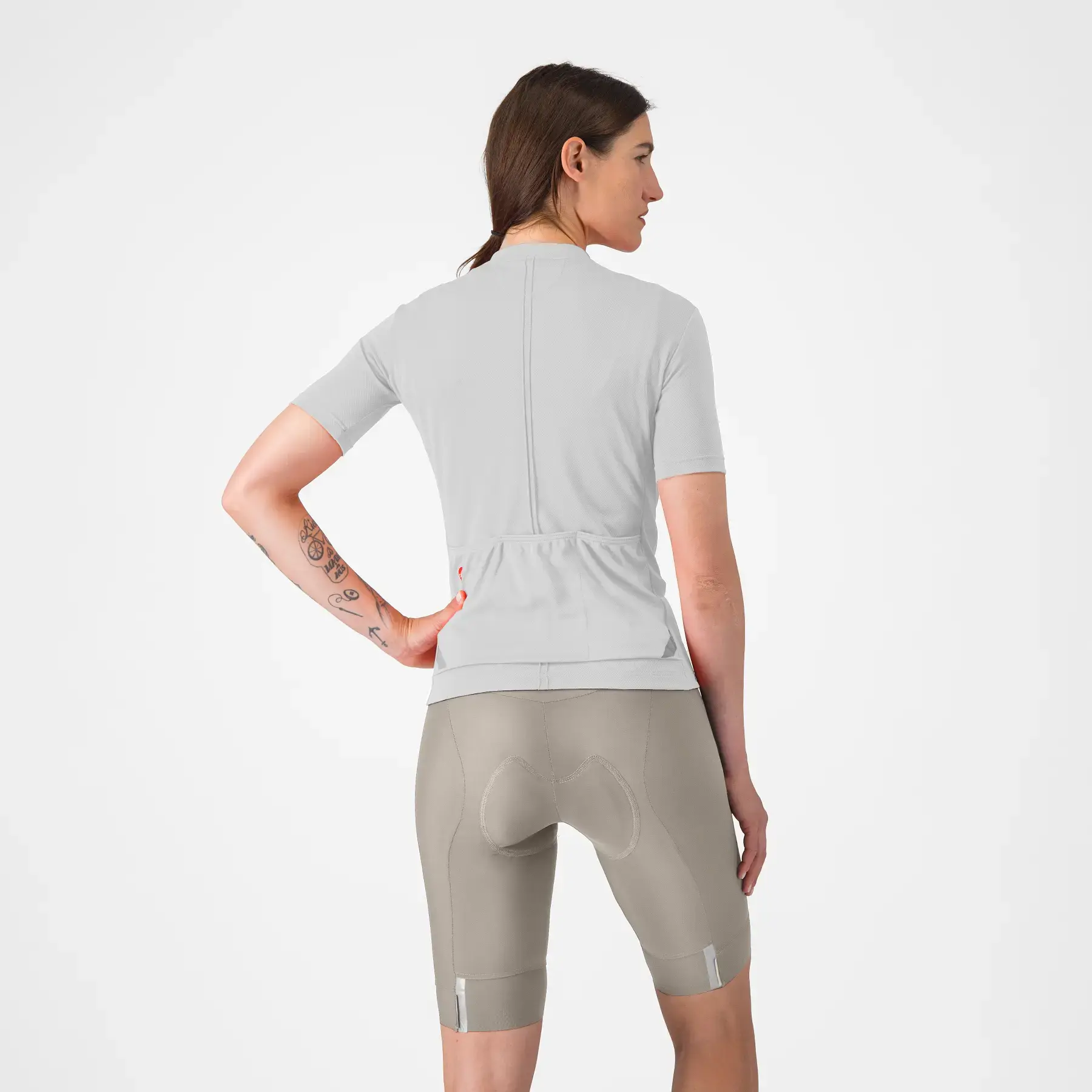 Castelli Prima 2 Fietsbroek Kort Zonder Bretels Lichtgrijs Dames
