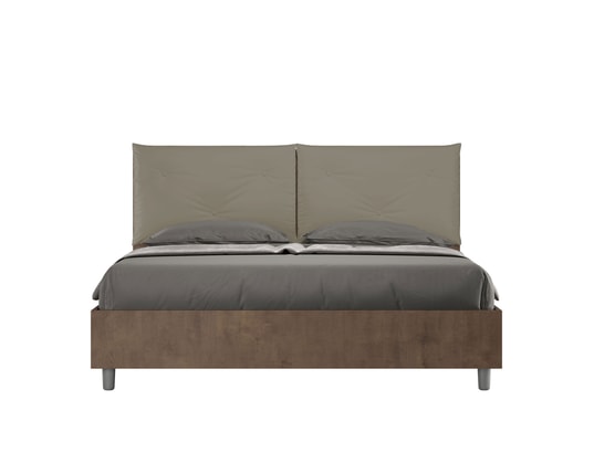 ITYHOME - Lit coffre egos appia 160x200 noyer/cappuccino
