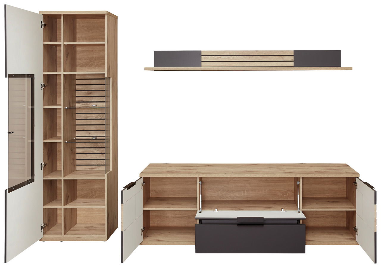Stylife Wandkombination mit Beleuchtung SANTIAGO