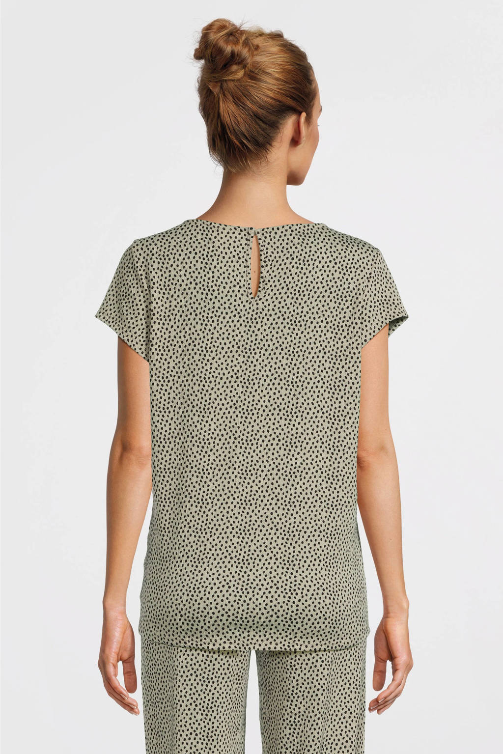 ONLY MATERNITY zwangerschapstop OLMPAULINE met stippen ecru/zwart