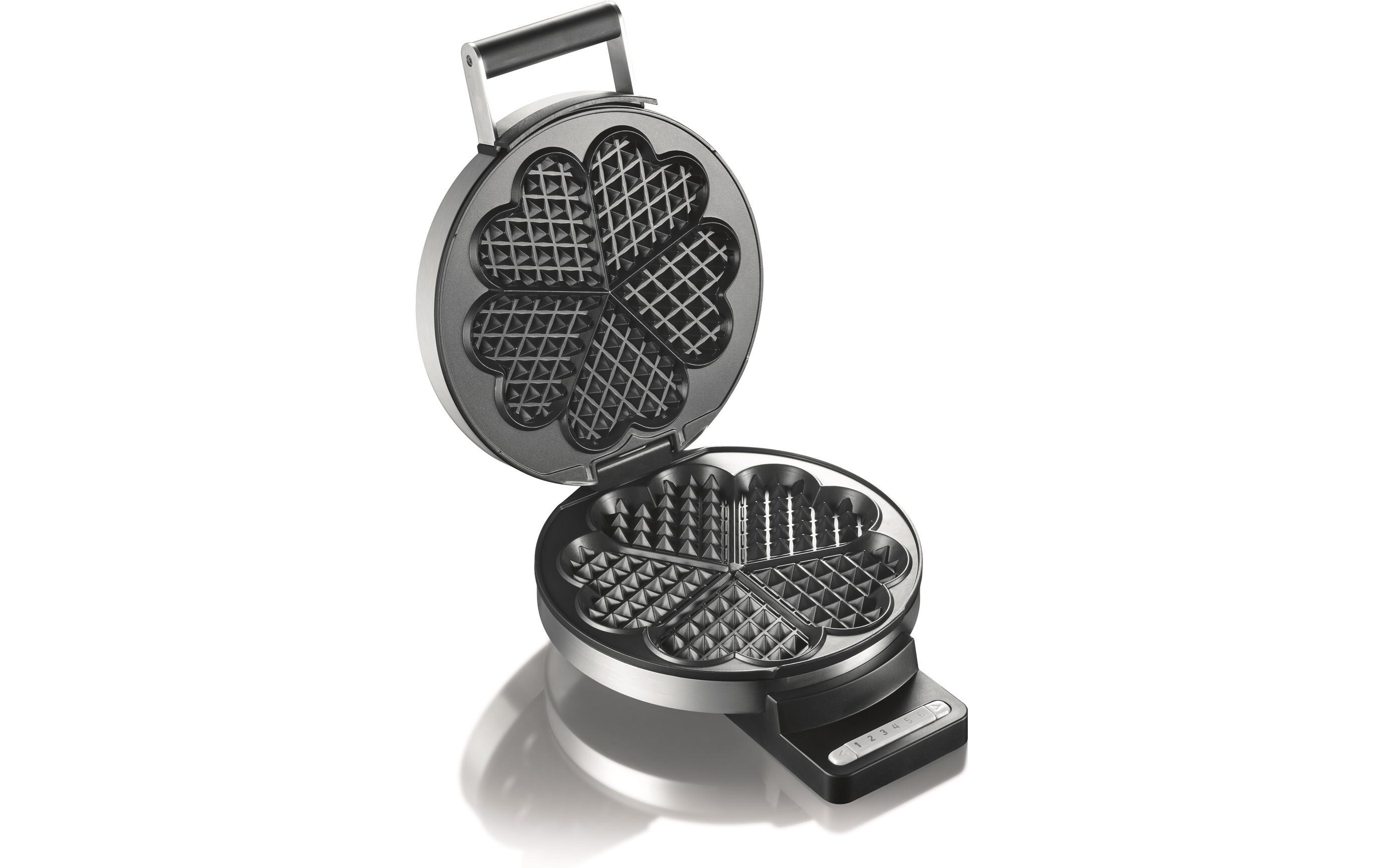 Waffeleisen WA80<br>Edelstahl-Waffelautomat mit Herzchenform