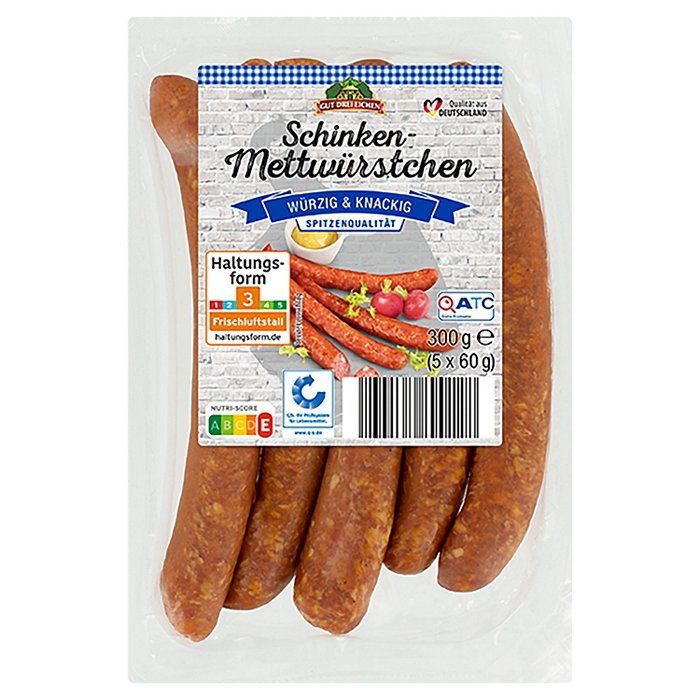 GUT DREI EICHEN Schinken-Mettwürstchen 300 g