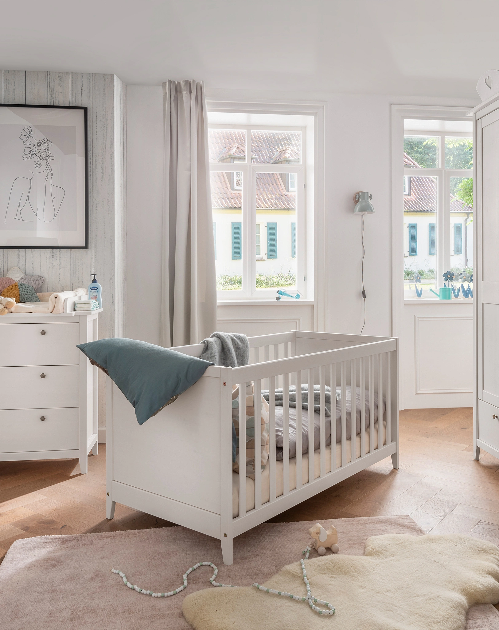 Kinderbett SOLVITA 70 x 140 cm (Farbe: weiß)