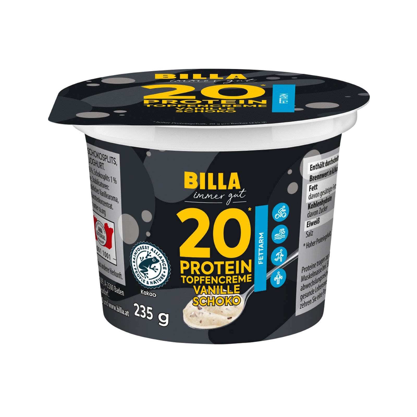 BILLA Protein Topfencreme Vanille Schoko