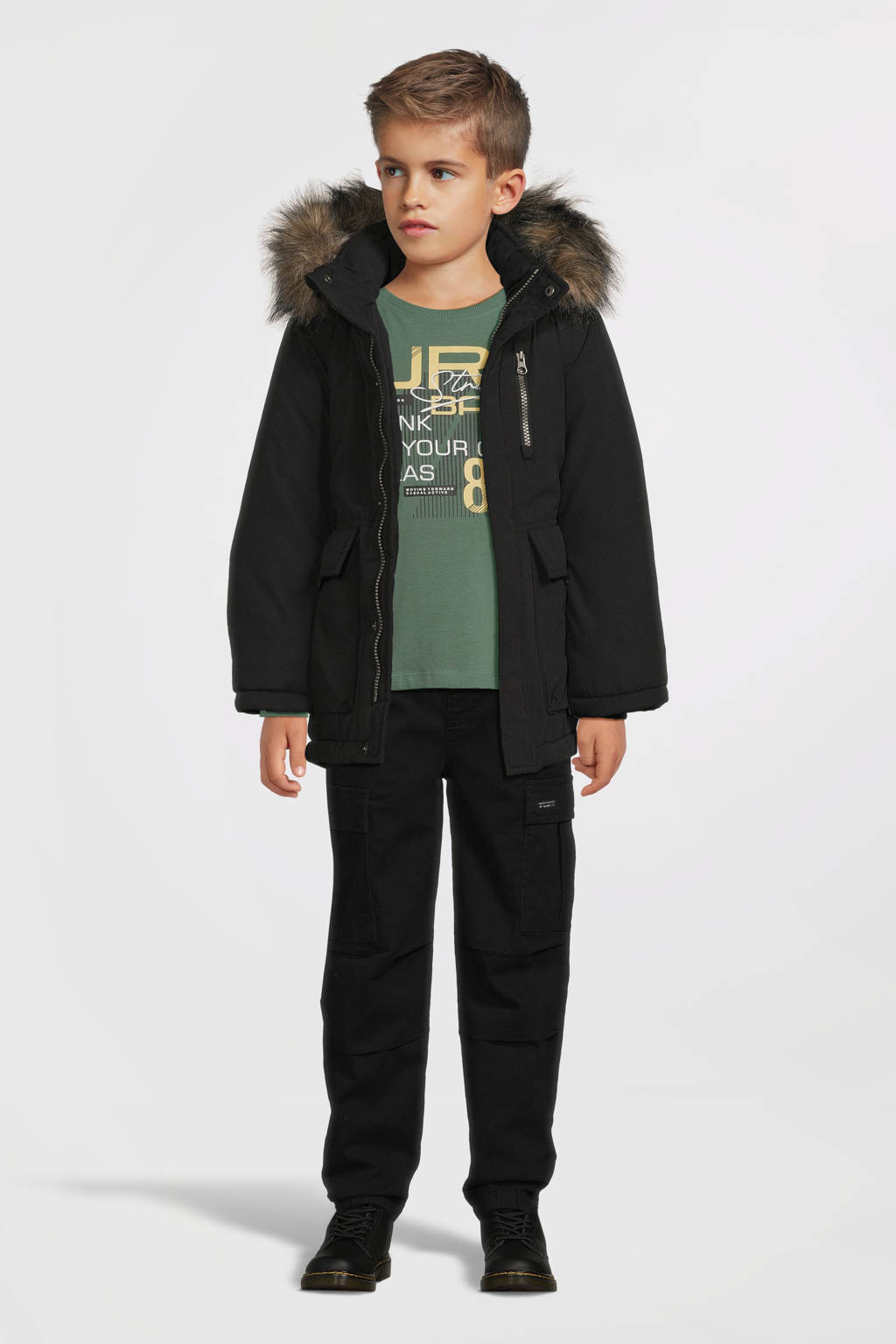 NAME IT longsleeve NKMVUX met printopdruk groen