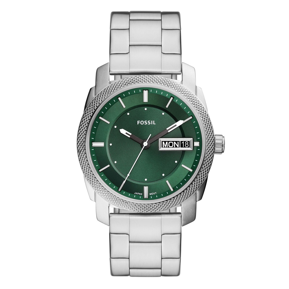 Montre Fossil Machine acier et cadran vert
