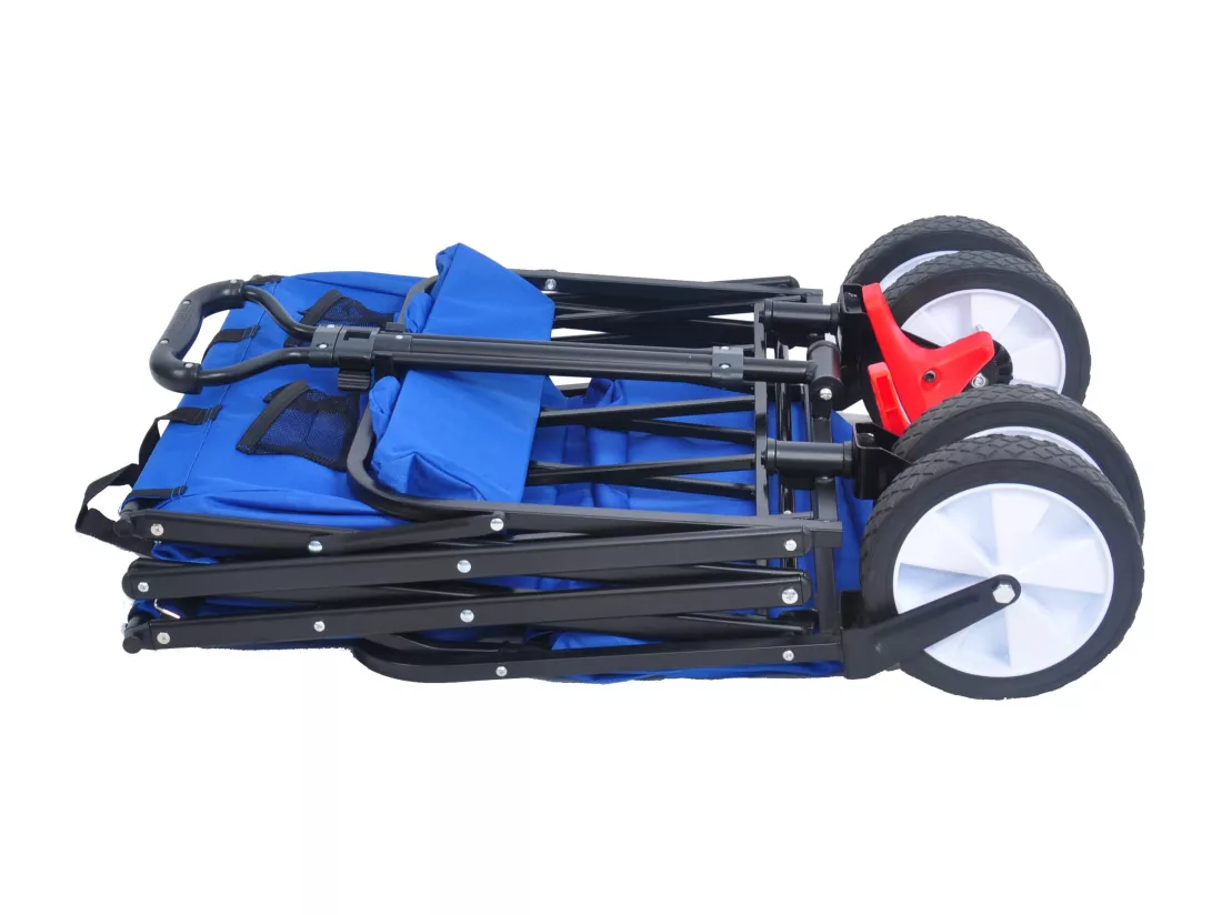 Chariot pliable en tissu,d108cm×w52cm,bleu