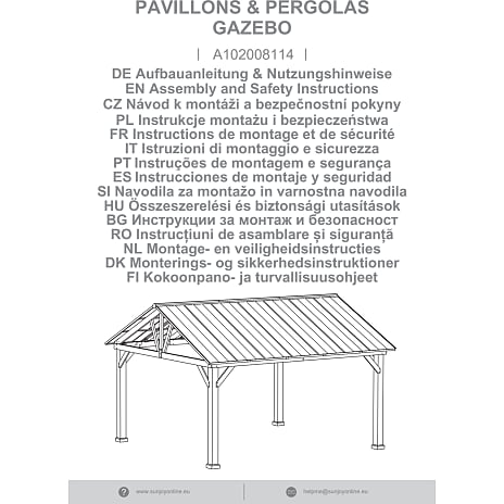 Cedertræ pavillon - 404cm x 465cm