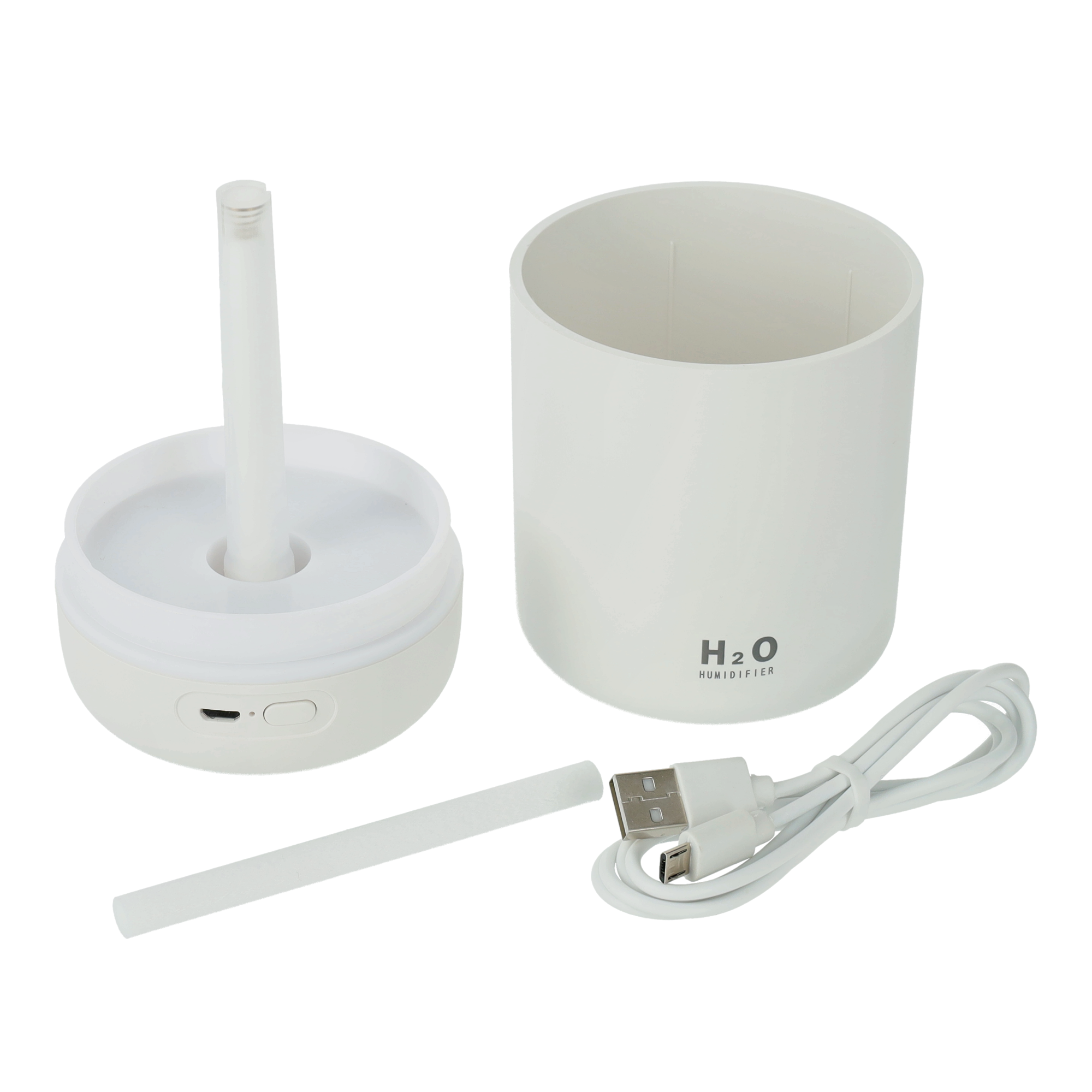 (300ml) Mini USB Luftbefeuchter Aroma Öl Diffuser mit LED Beleuchtung - Weiss
