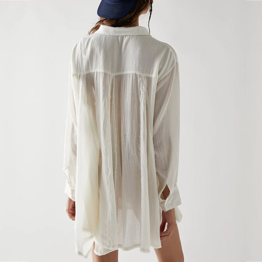 Genrovia - Effen oversized overhemd