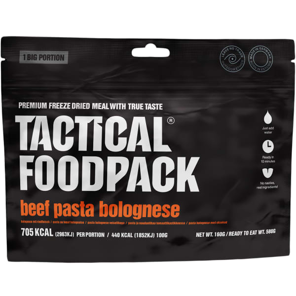 Repas lyophilisé TACTICAL FOODPACK BIG BEEF PASTA BOLOGNESE 160G UNI
