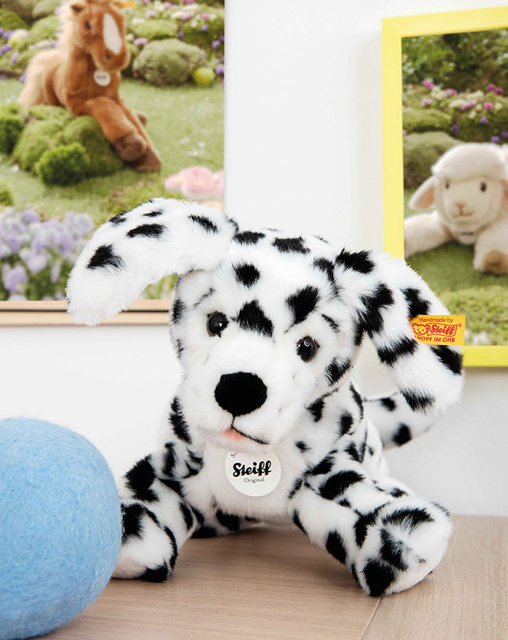 Kuscheltier DALMATINER – LUPI (26cm) sitzend in weiß/schwarz