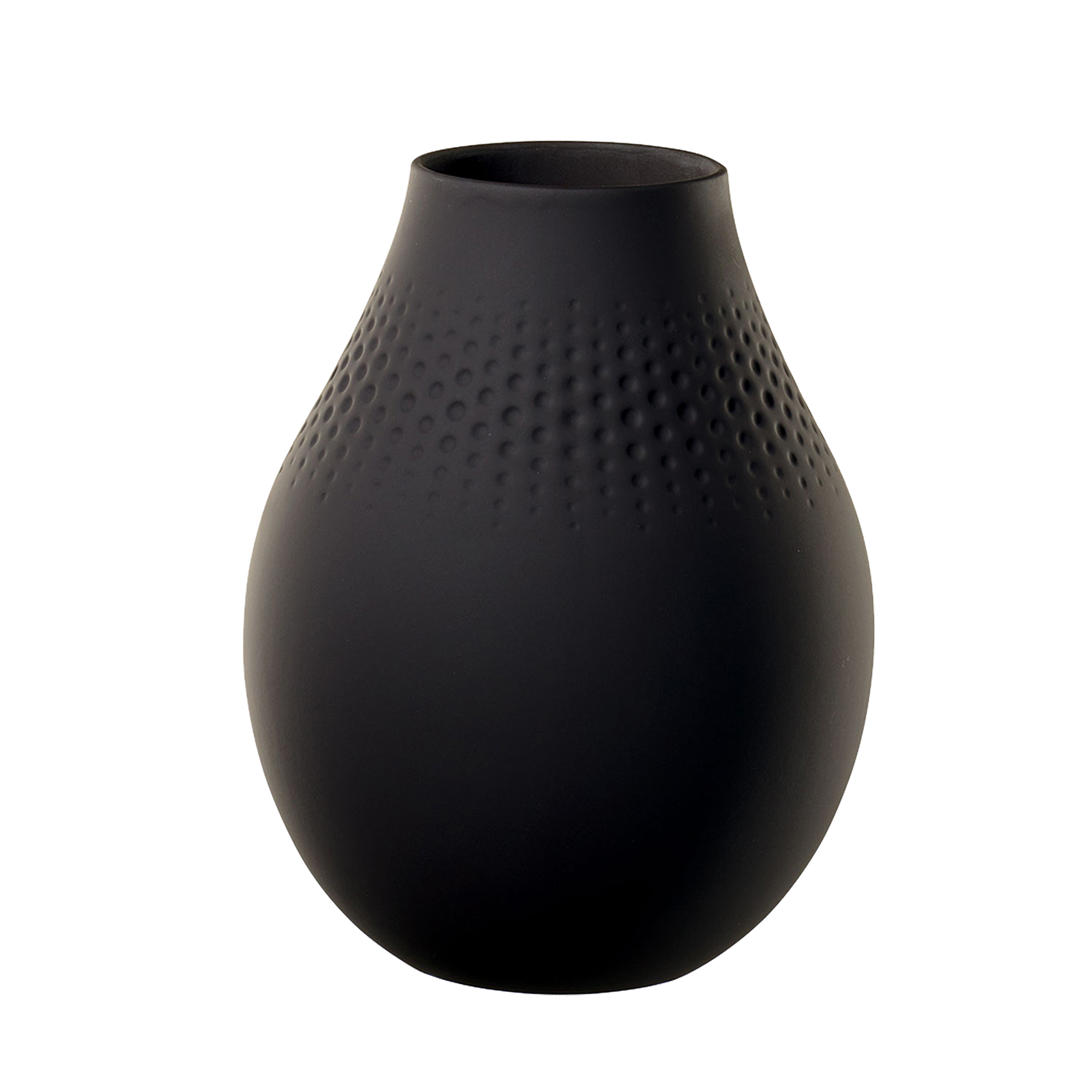Manufacture Vase Black, 6.3'' x 8.1'', Premium Porcelain