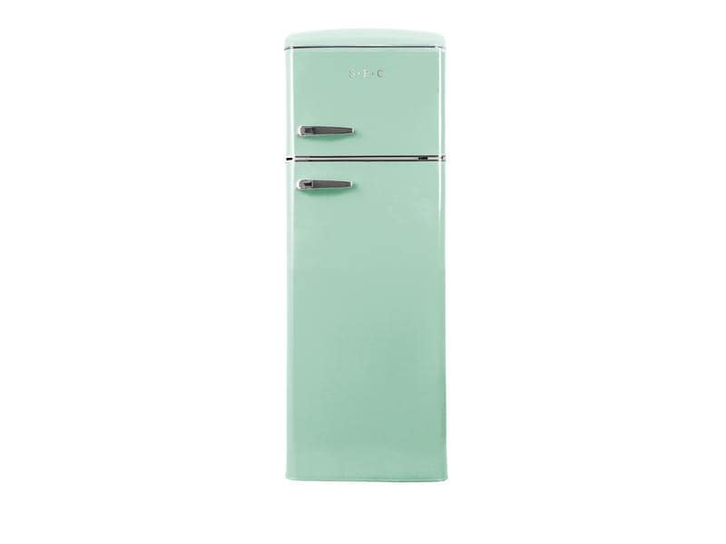 SPC Kühlschrank KS3666 Grün, Rechts Freistehender Kühlschrank im Retro-Design