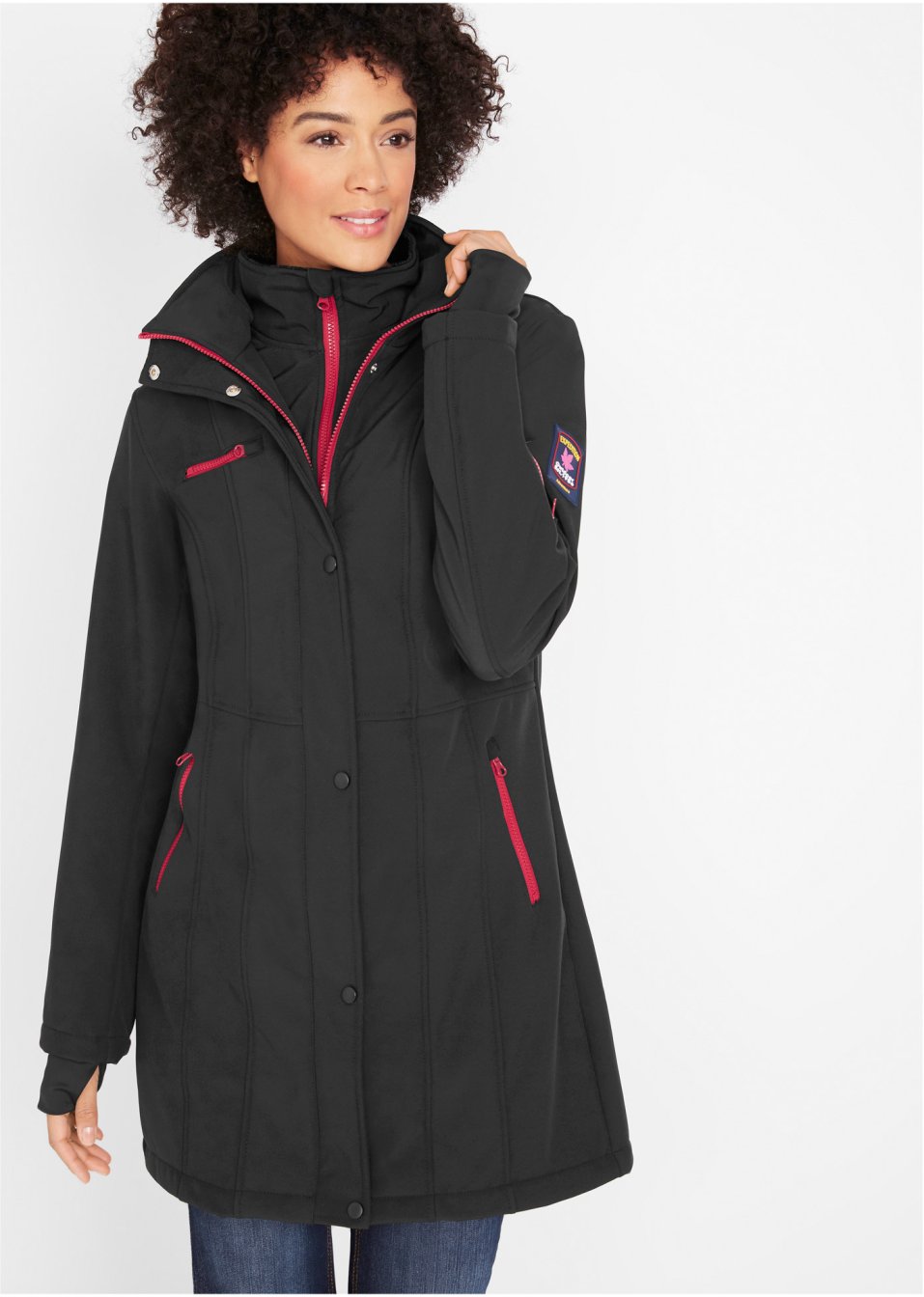 Veste softshell extensible et imperméable, style 2 en 1
