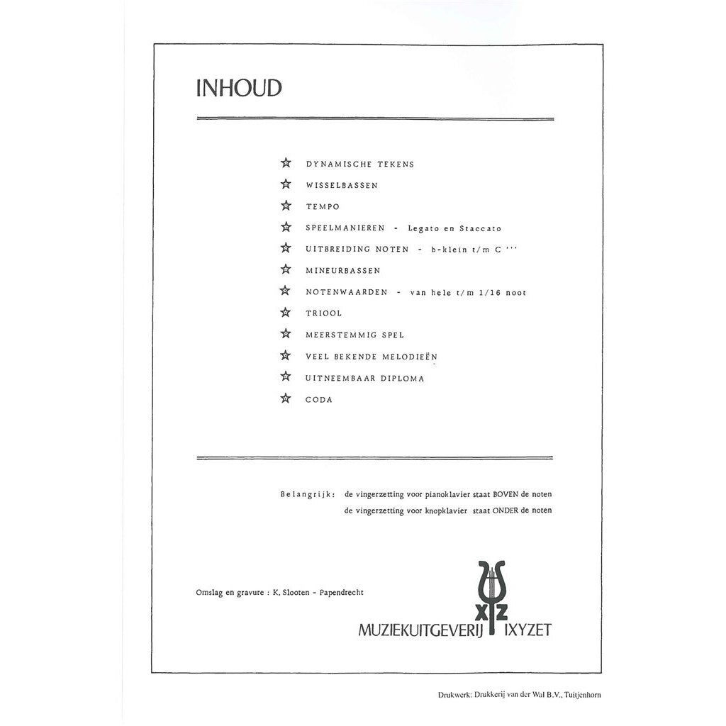 XYZ Uitgeverij Knop & Toets Vol. 3 accordeonboek