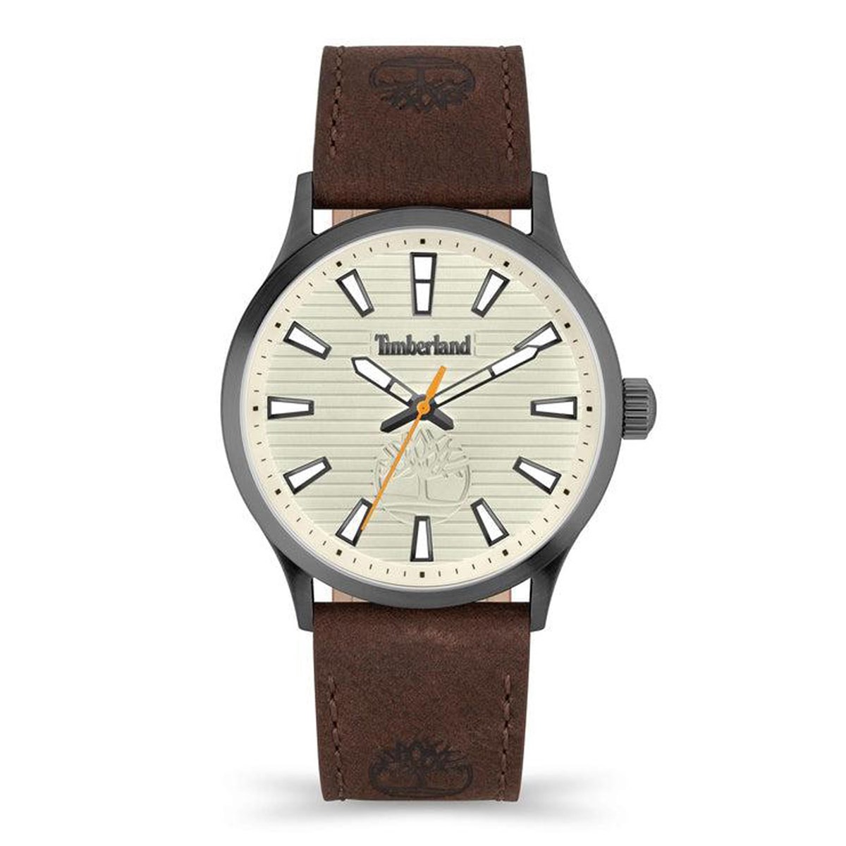 Montre Timberland Trumbull cadran beige cuir marron