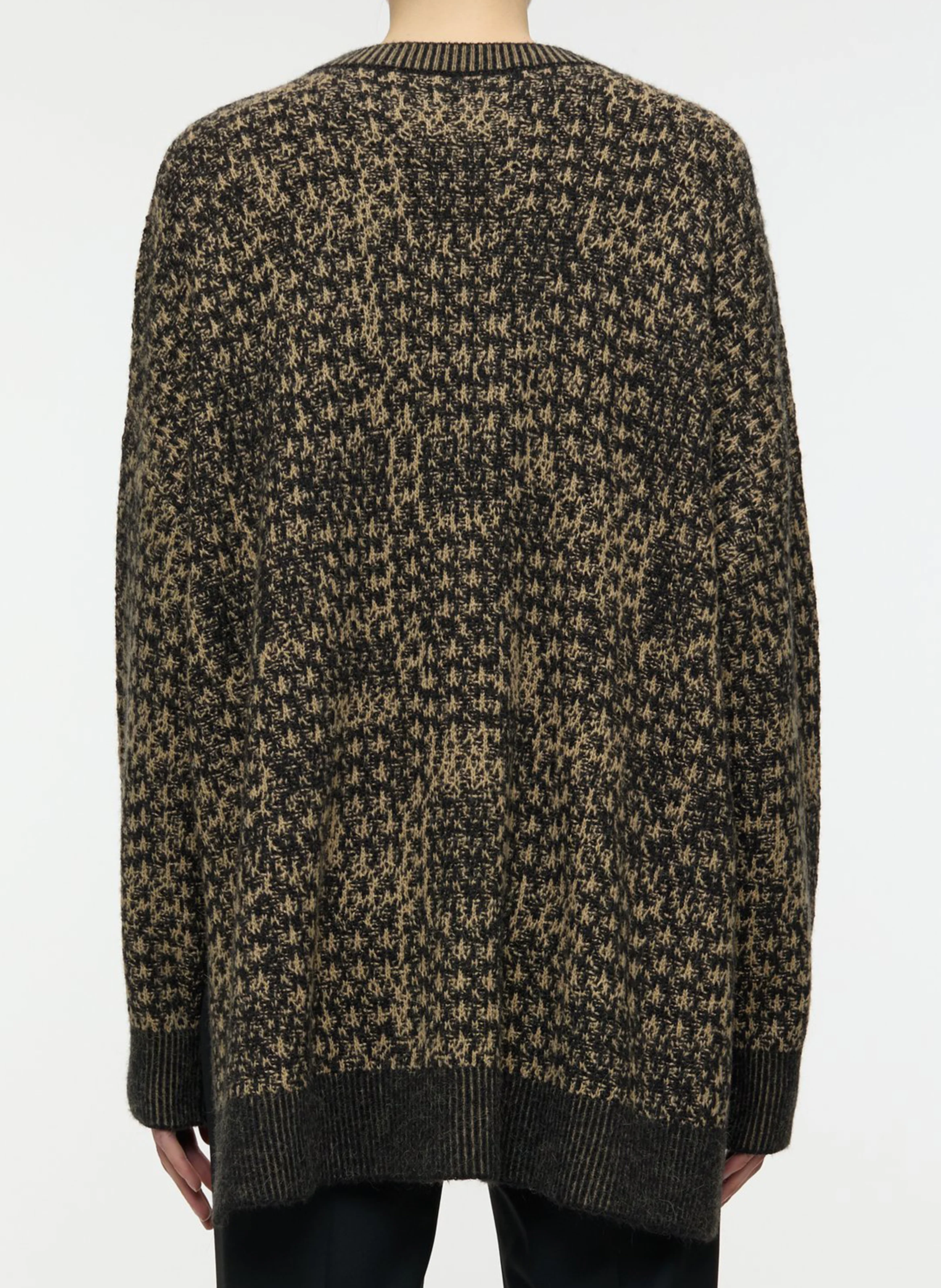Pull col rond en laine mélangée | Marron