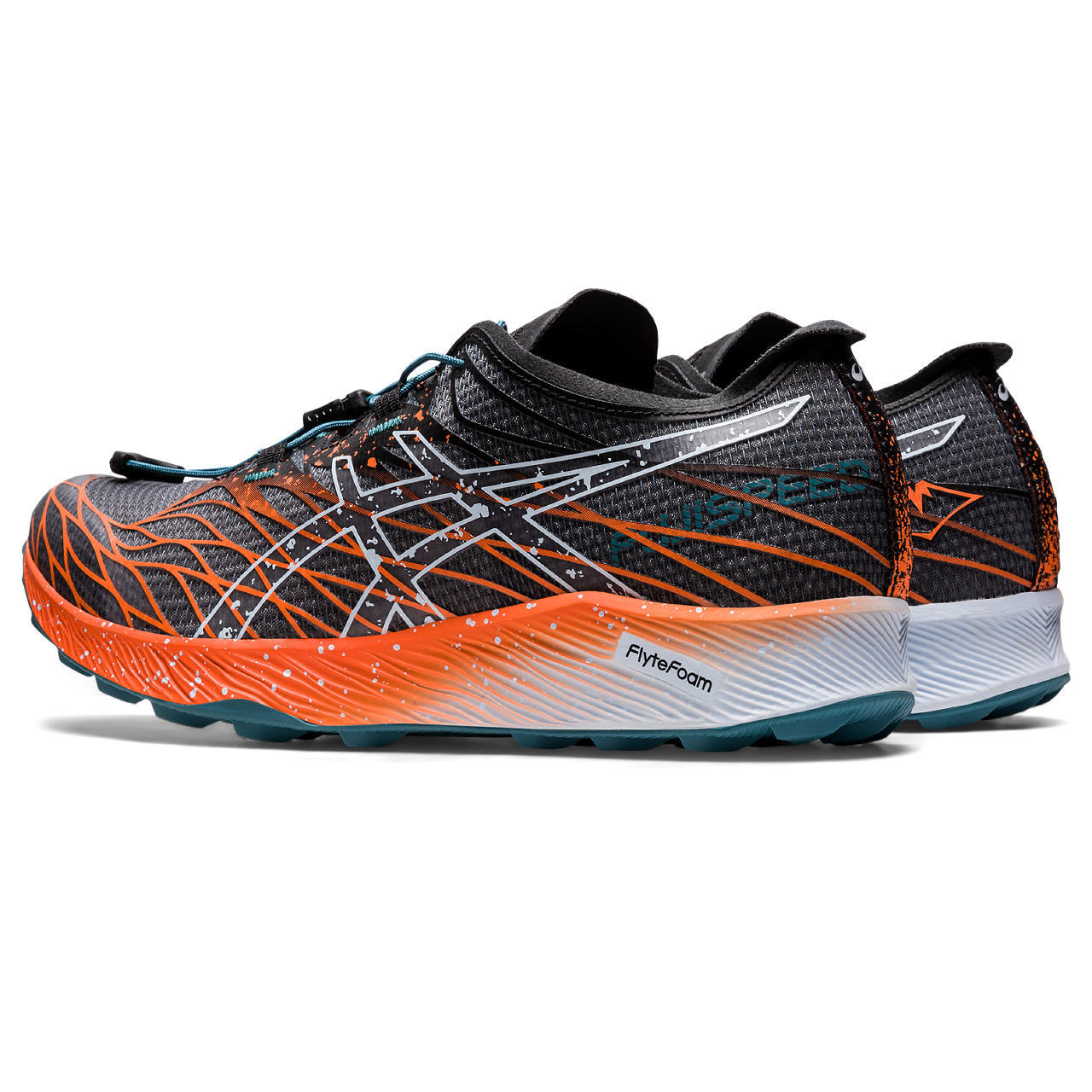 ASICS Fujispeed Trail Hardloopschoenen Zwart/Oranje Dames