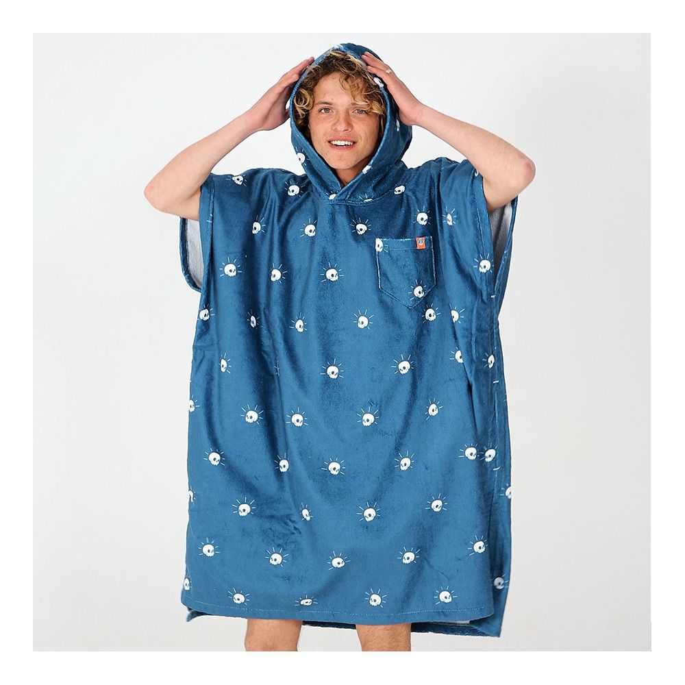After Essentials SKULLS INK - Poncho bleu