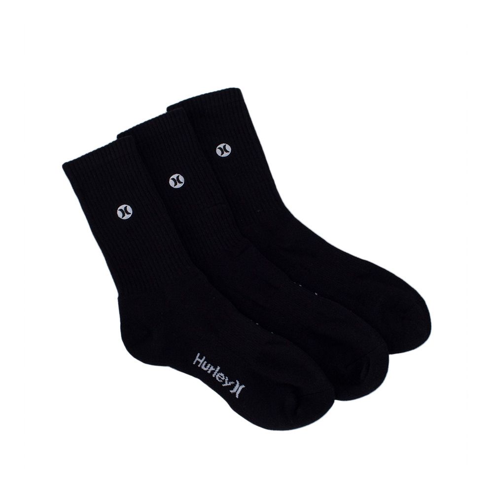 Hurley H2O-DRI CREW - Chaussettes x3 Homme black